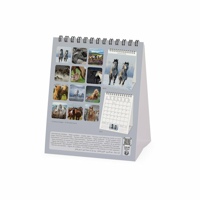 Calendrier Chevalet  poser 2025 Chevaux Sauvages