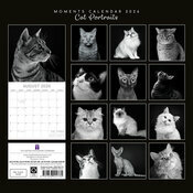 Calendrier 2026 mural Chats Portraits Noir et Blanc PAPIER