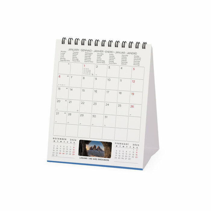Calendrier Papier Chevalet 2025 Montagnes
