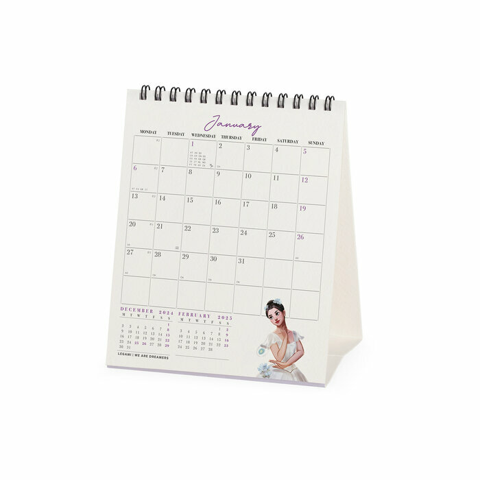 Calendrier Chevalet Papier 2025 Illustrations Femmes Inspirantes