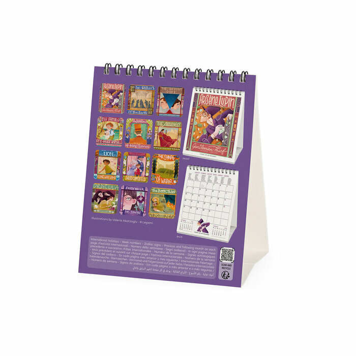 Calendrier Chevalet 2025 Amoureux de Livres Bibliothèque
