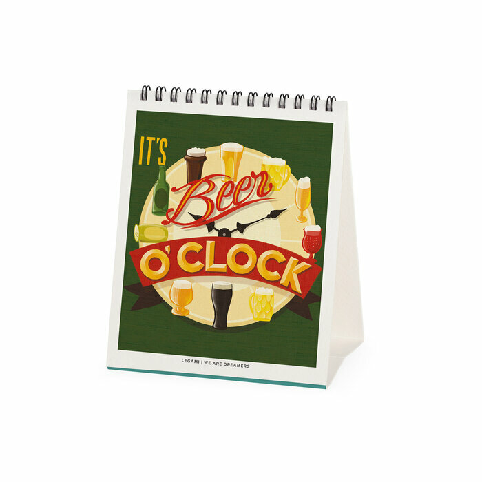 Calendrier Chevalet bureau 2025 Affiche de Bière Retro