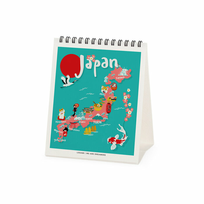 Calendrier Chevalet Bureau 2025 Voyage Autour du Monde