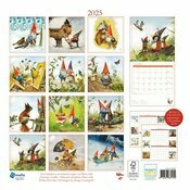 Calendrier Papier 2025 Rien Poortvliet Lutins Gnomes