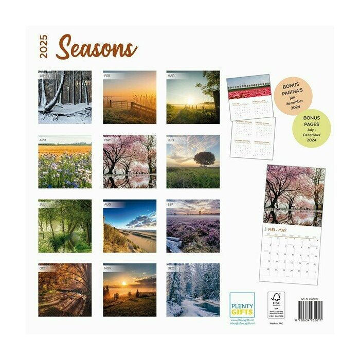 Calendrier 2025 Saison Et Hiver Automne Printemps