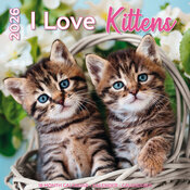 Calendrier Mural 2026 Amour des Chatons 