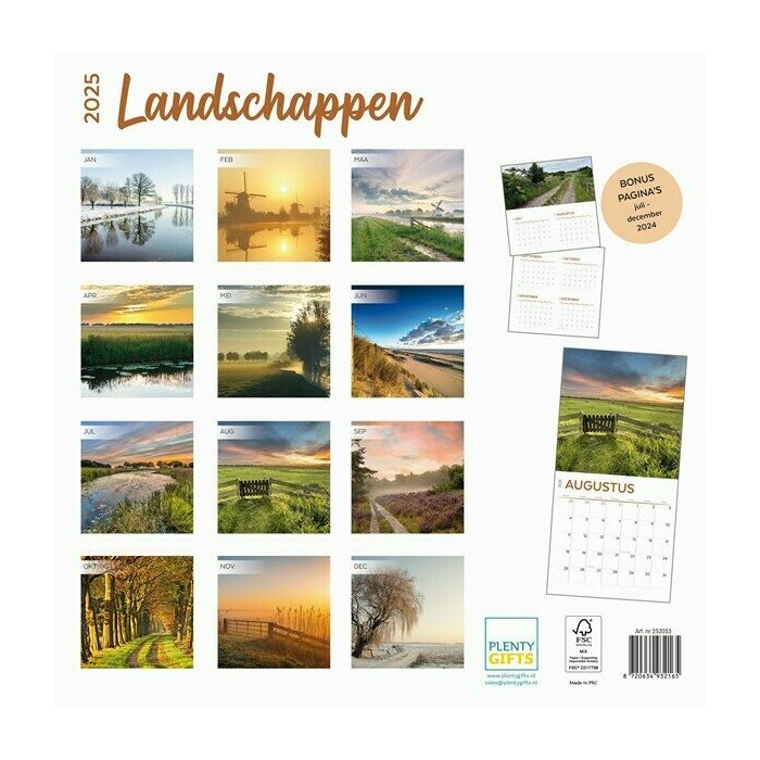 Calendrier Moulin 2025 Campagne Hollandaise