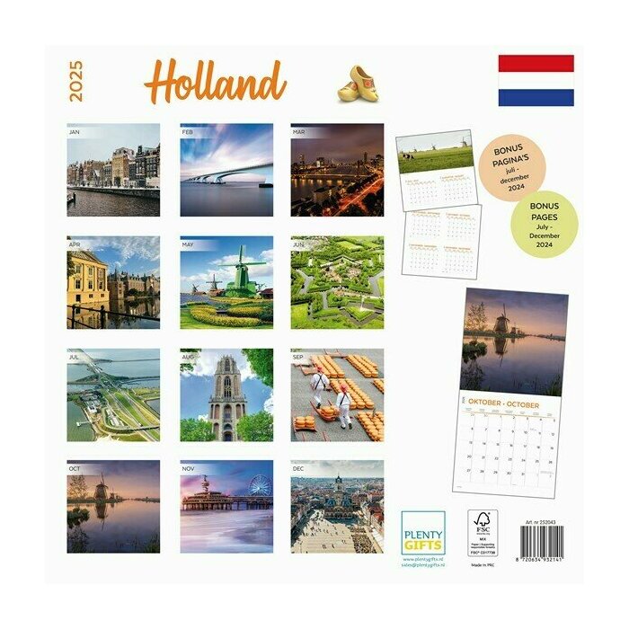 Calendrier Moulin 2025 Hollande Pays Bas