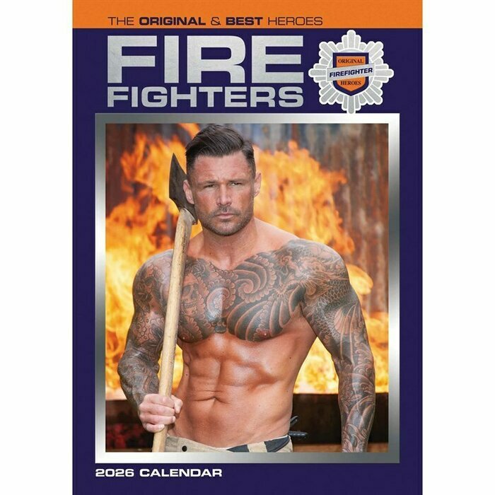 Calendrier 2025 Homme torse NuPompier Sexy Homme A3