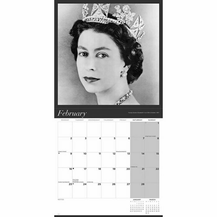 Calendrier 2025 Reine Elisabeth II