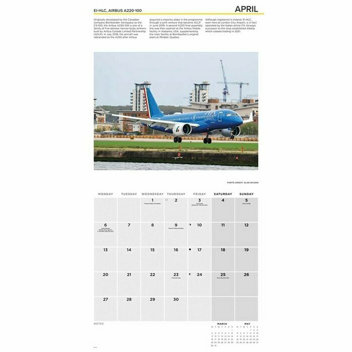 Calendrier 2025 Avions de Ligne Modernes