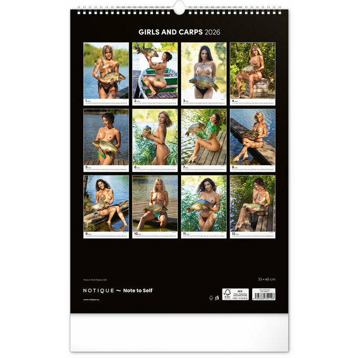 Maxi Calendrier 2026 Sexy Femme Carpe Pche