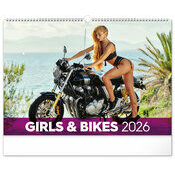 Maxi Calendrier Mural 2025 Femme et Moto Sexy