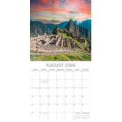 Calendrier Muraille 2026 Merveilles du Monde