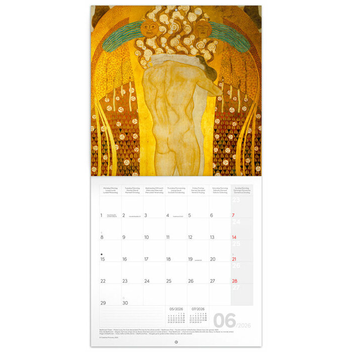 Calendrier 2026 Art Gustav Klimt