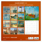 Calendrier 2026 mural  Art Claude Monet