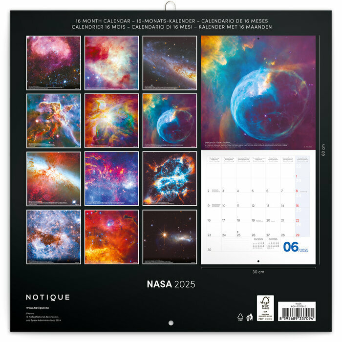 Calendrier Papier 2025 Nasa Astronomie Planète