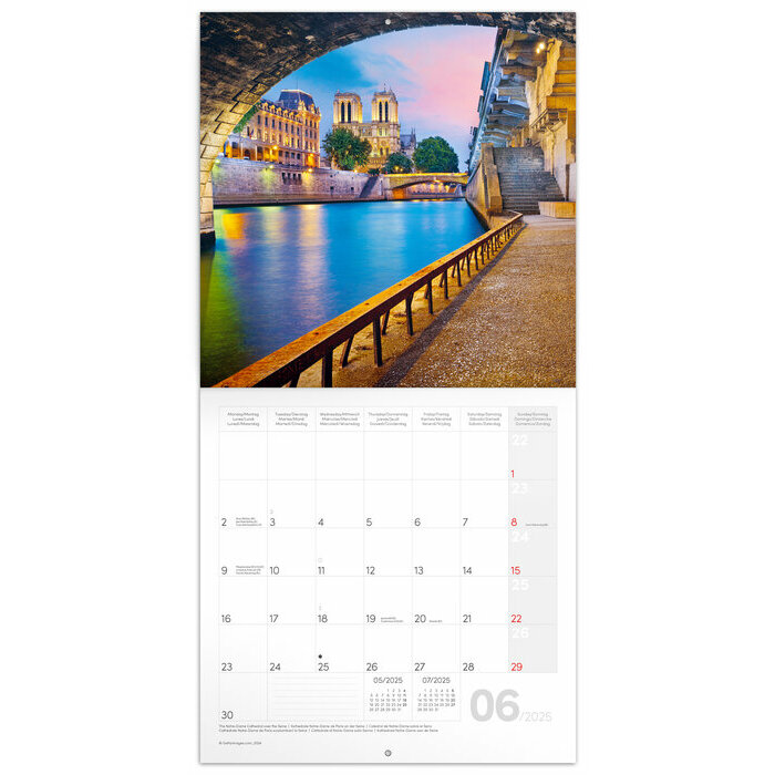 Calendrier 2025 Ville Paris France