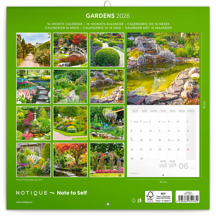 Calendrier Papier 2025 Jardins et Massifs