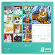 Calendrier Papier 2025 Chats Affectueux et Espiègles