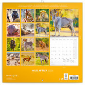 Calendrier Papier 2025 Animaux Sauvages Savane