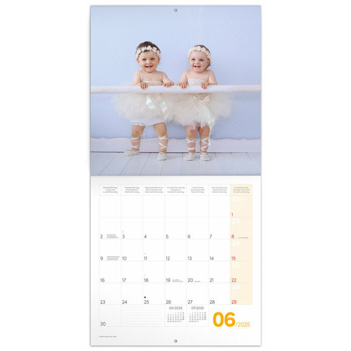 Calendrier 2025 Photos Bébés Nourrissons 