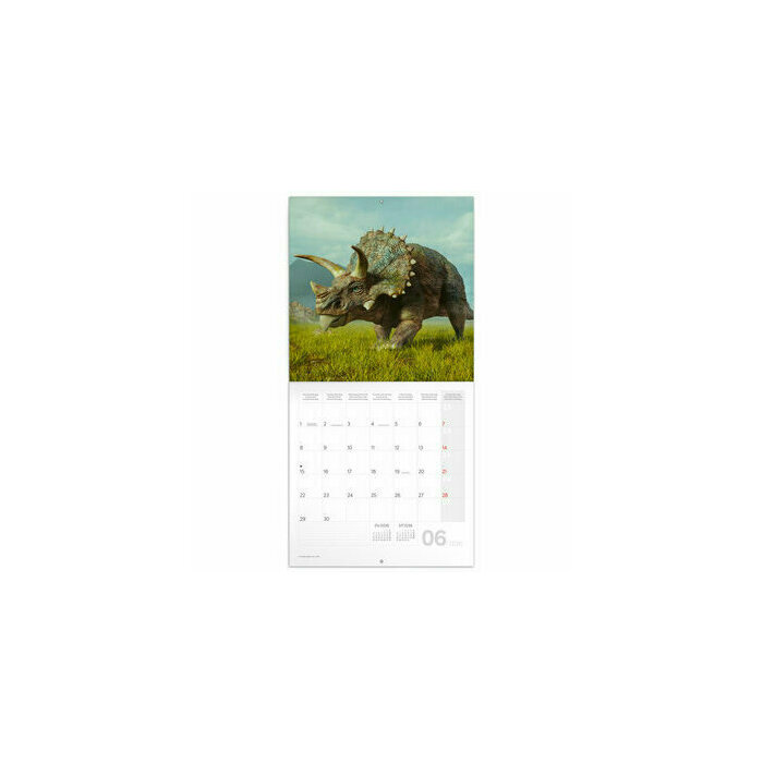 Calendrier papier 2026 Préhistoire et Dinosaure