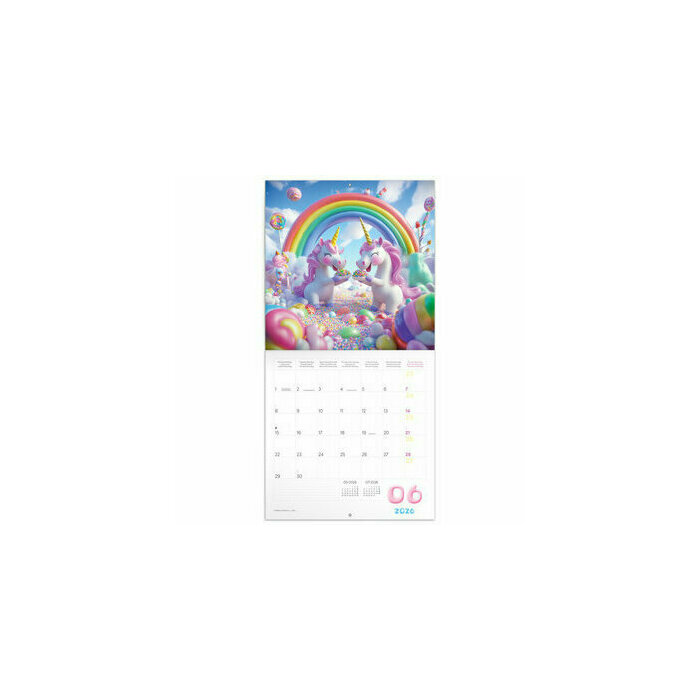 Calendrier papier 2026 Happy Licornes et Tatouages