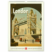 Calendrier  2026 Affiches Vintage Villes du Monde