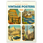 Maxi Calendrier Spirale 2026 Affiches Vintage Villes du Monde