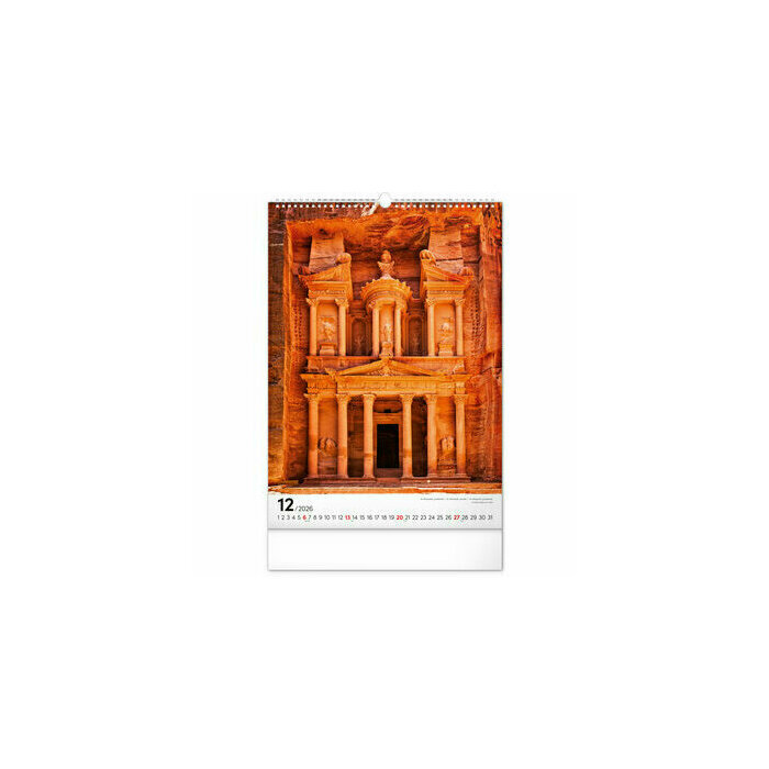 Maxi Calendrier 2026 Voyage autour du Monde papier spirale