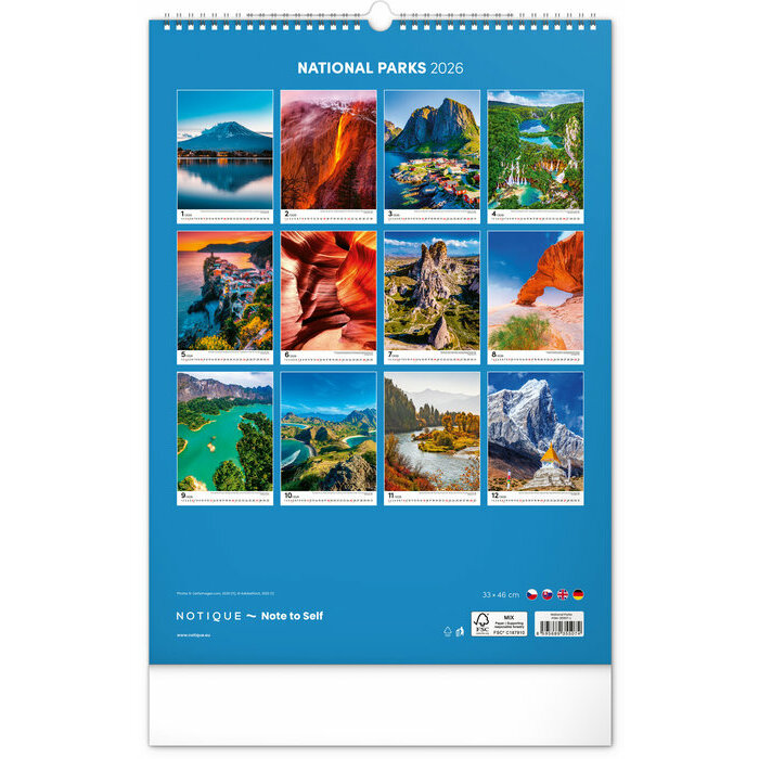 Maxi Calendrier USA 2026 Parcs Nationaux du Monde