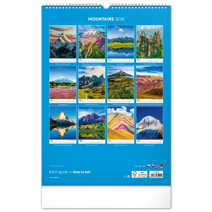 Maxi Calendrier Papier 2025 Montagnes d't