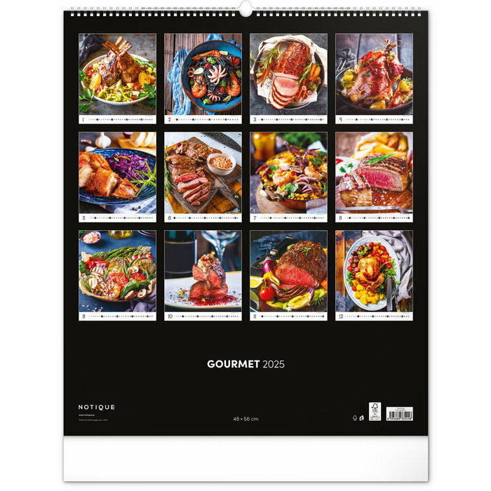 Maxi Calendrier Mural 2025 Cuisine Gourmets