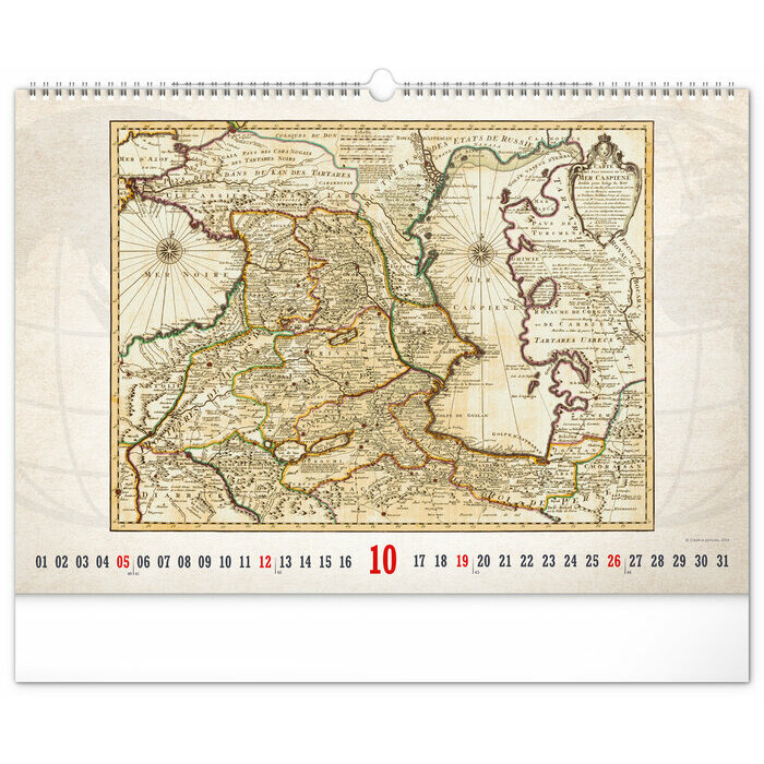 Maxi Calendrier 2025 Cartes Gographique Vintage