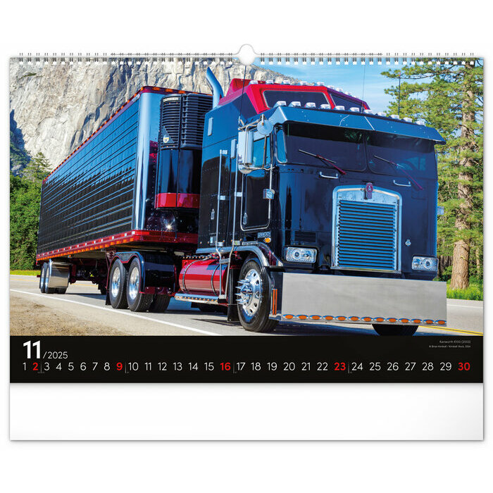 Maxi Calendrier 2025 Camions Poids Lourds Américains