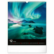 Calendrier 2026 spirale Aurores Boréales Sublimes