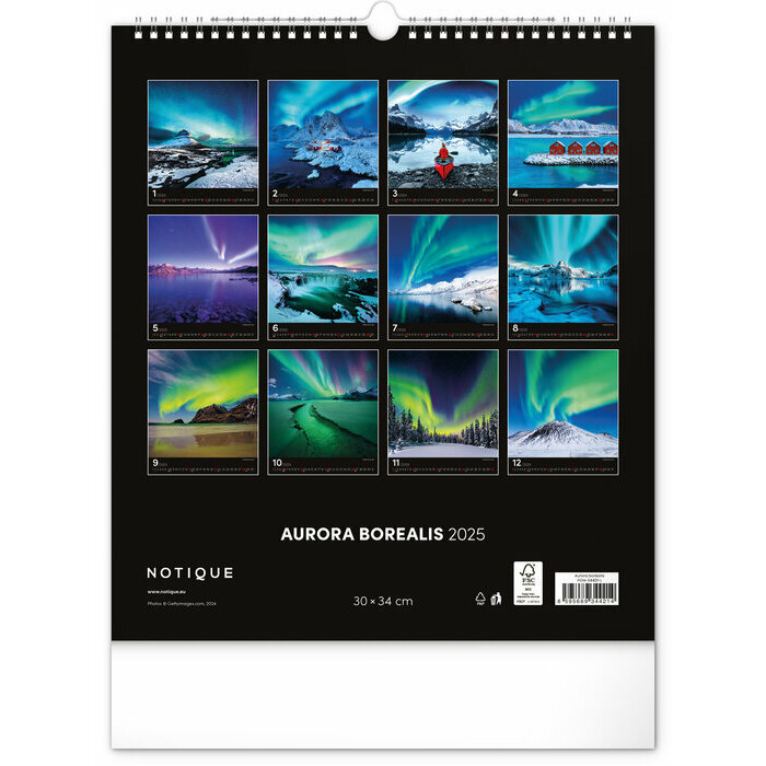 Calendrier Papier 2025 Aurores Borales Sublimes