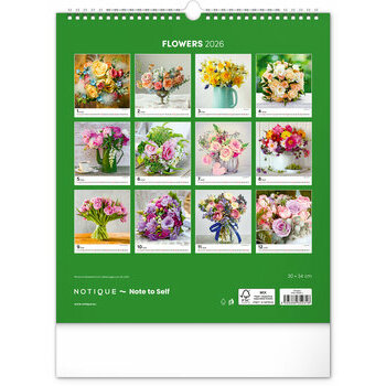 Calendrier 2026 Bouquets de Fleurs Champêtres