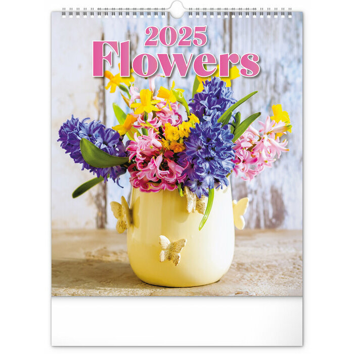 Calendrier Mural 2025 Bouquets de Fleurs Champêtres