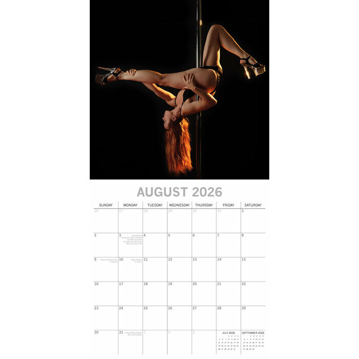 Calendrier papier 2026 Danseuses Pôle Dance