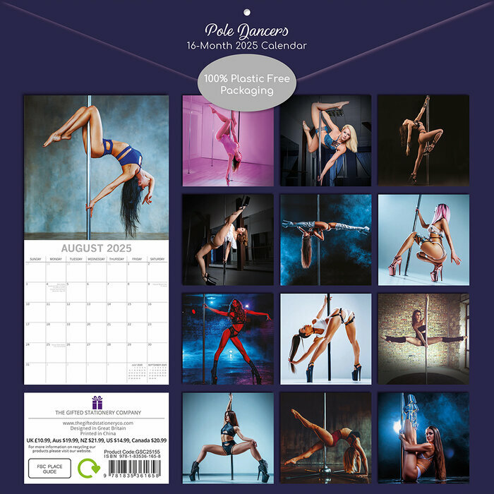 Calendrier Papier 2025 Danseuses Pôle Dance