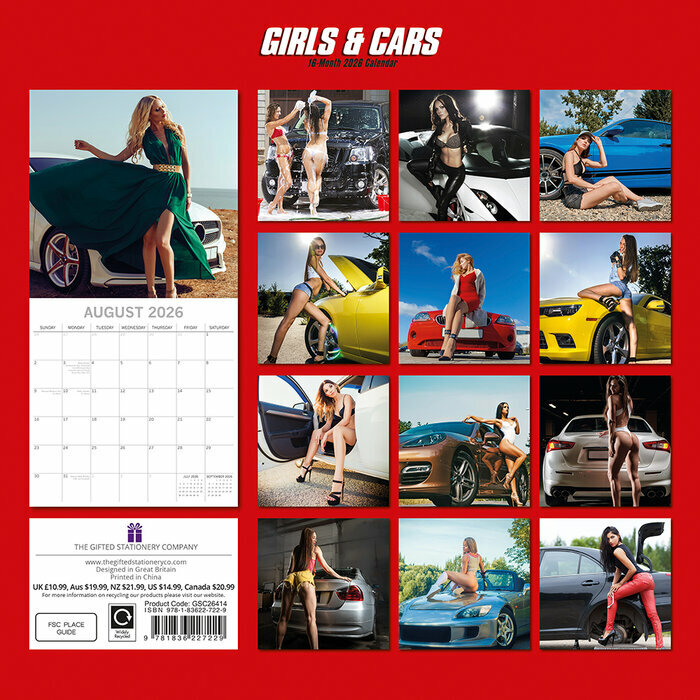 Calendrier Papier 2025 Femmes Sexy et Voitures