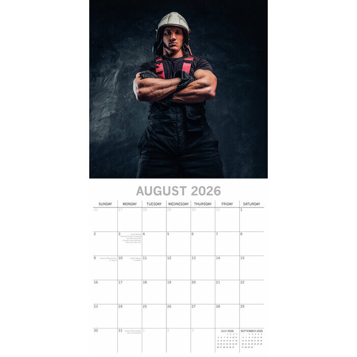 Calendrier sexy 2025 Hommes Sexy Pompiers