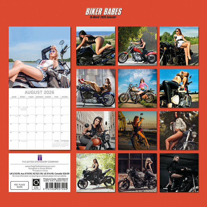 Calendrier papier 2026 Femmes Sexy et Motos