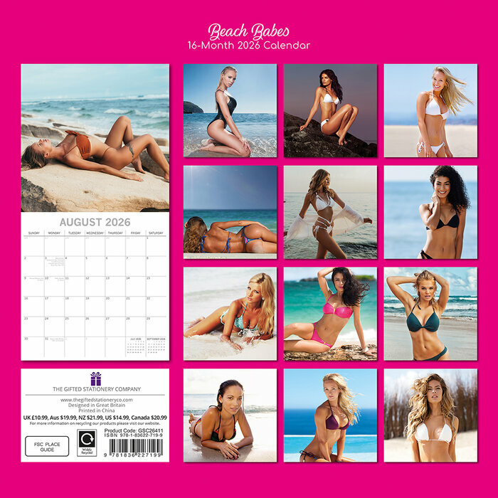 Calendrier 2026 Femmes Sexy et Bikini Plage