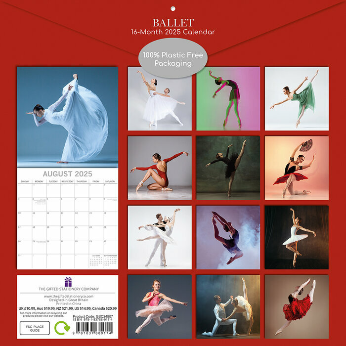 Calendrier Papier 2025 Danseuse Classique Ballet de Danse