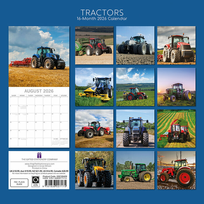 Calendrier 2026 Tracteurs Engins Agricoles