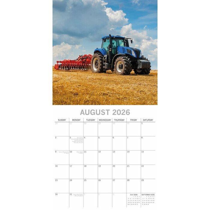 Calendrier papier 2026 Tracteurs Engins Agricoles