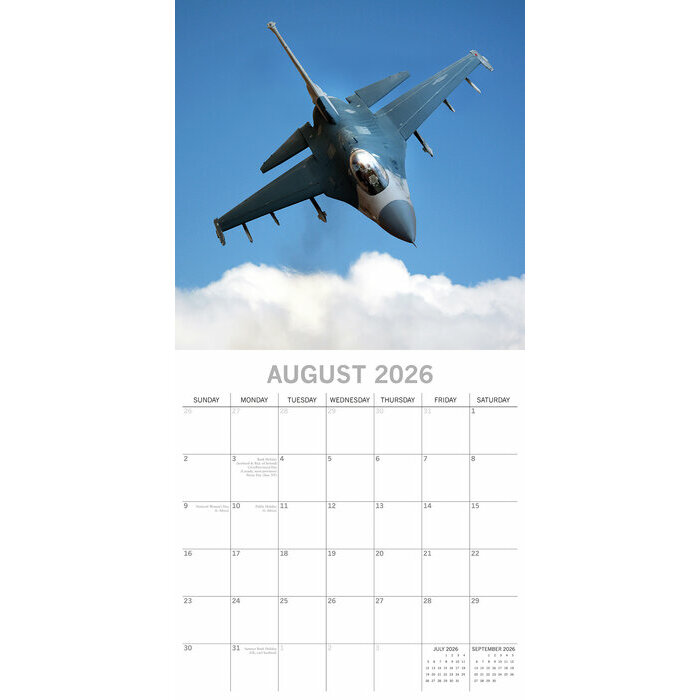 Calendrier Spitfire 2025 Avions de Guerre Militaire 